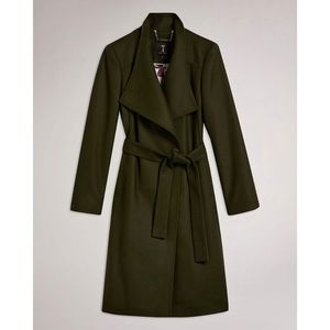 NWOT Ted Baker Sandra Wool Cashmere Midi Wrap Coat